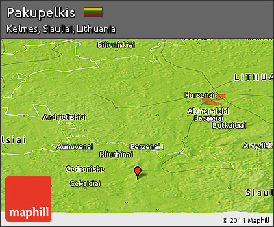 Physical Panoramic Map of Pakupelkis