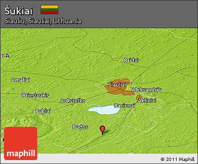 Physical Panoramic Map of Šukiai