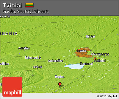 Physical Panoramic Map of Tvibiai