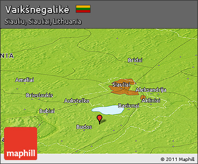 Physical Panoramic Map of Vaikšnėgalikė