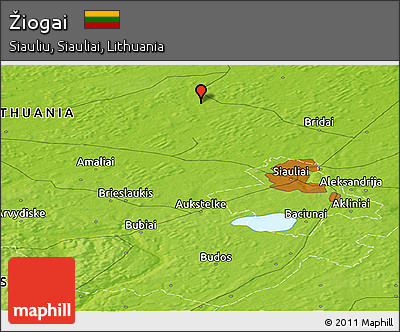 Physical Panoramic Map of Žiogai