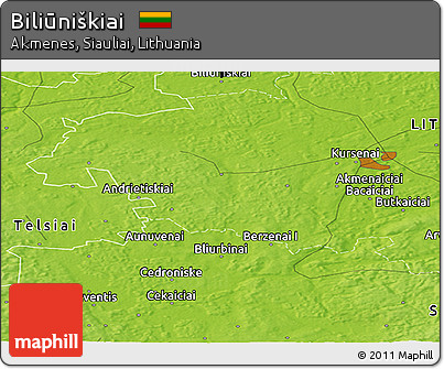 Physical Panoramic Map of Biliūniškiai