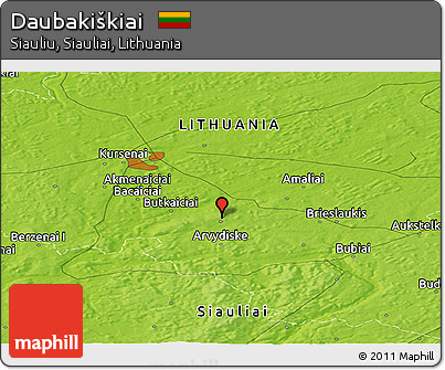 Physical Panoramic Map of Daubakiškiai