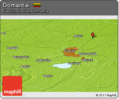 Physical Panoramic Map of Domantai