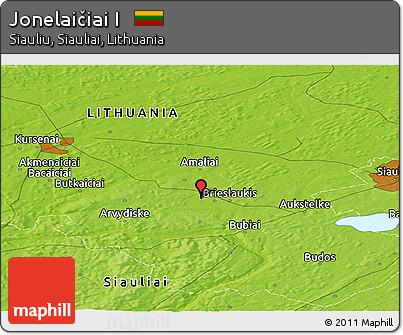 Physical Panoramic Map of Jonelaičiai I