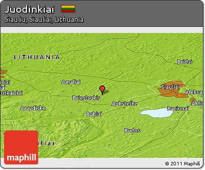 Physical Panoramic Map of Juodinkiai