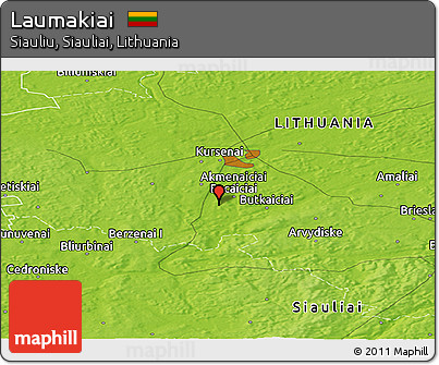 Physical Panoramic Map of Laumakiai