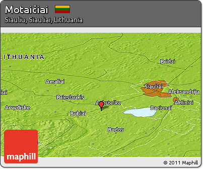 Physical Panoramic Map of Motaičiai