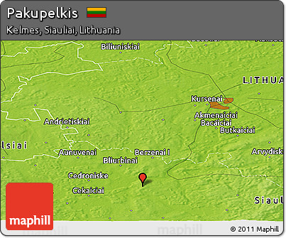 Physical Panoramic Map of Pakupelkis