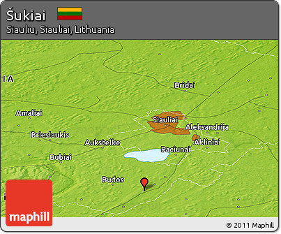Physical Panoramic Map of Šukiai