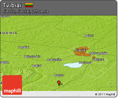 Physical Panoramic Map of Tvibiai