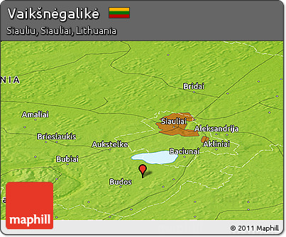 Physical Panoramic Map of Vaikšnėgalikė