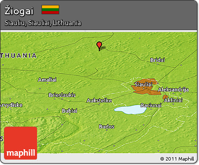 Physical Panoramic Map of Žiogai