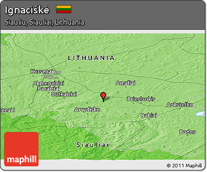 Political Panoramic Map of Ignaciškė