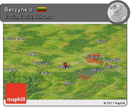Satellite Panoramic Map of Beržynė II