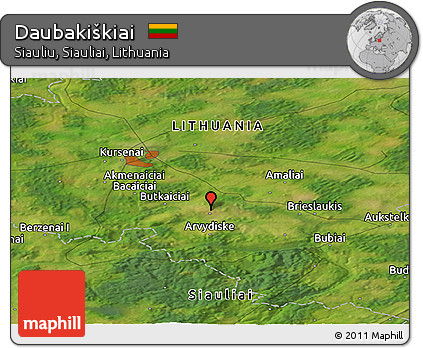 Satellite Panoramic Map of Daubakiškiai