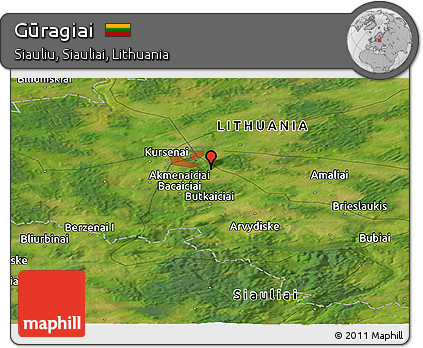 Satellite Panoramic Map of Gūragiai