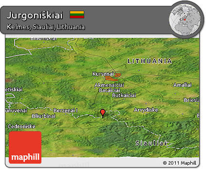 Satellite Panoramic Map of Jurgoniškiai