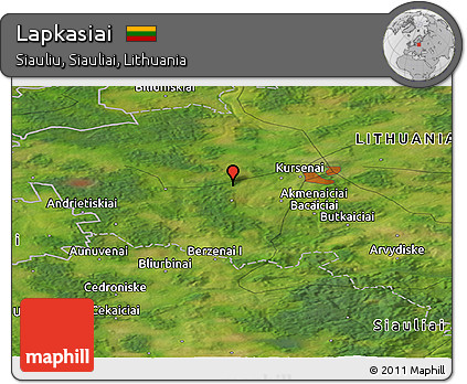 Satellite Panoramic Map of Lapkasiai
