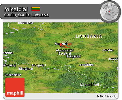 Satellite Panoramic Map of Micaičiai