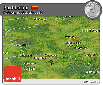 Satellite Panoramic Map of Paklibakiai