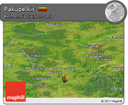 Satellite Panoramic Map of Pakupelkis