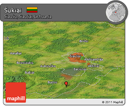 Satellite Panoramic Map of Šukiai