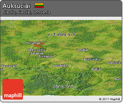 Satellite Panoramic Map of Auksučiai