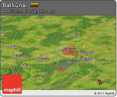 Satellite Panoramic Map of Batkūnai