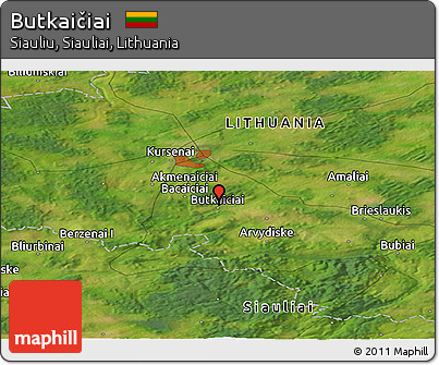 Satellite Panoramic Map of Butkaičiai