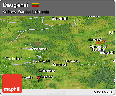 Satellite Panoramic Map of Daugėnai