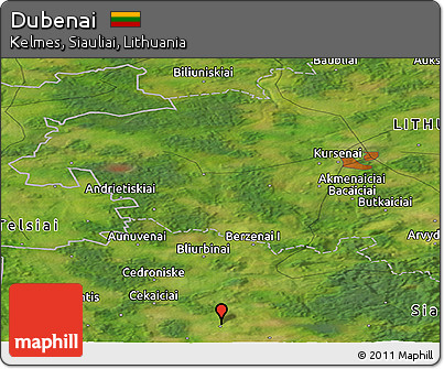 Satellite Panoramic Map of Dubenai