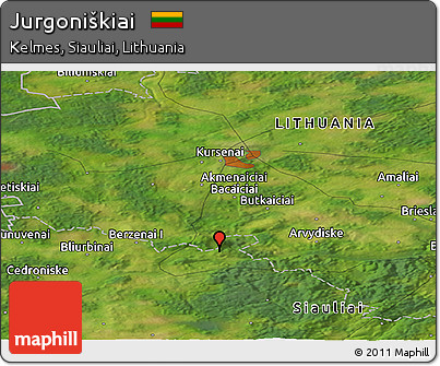 Satellite Panoramic Map of Jurgoniškiai