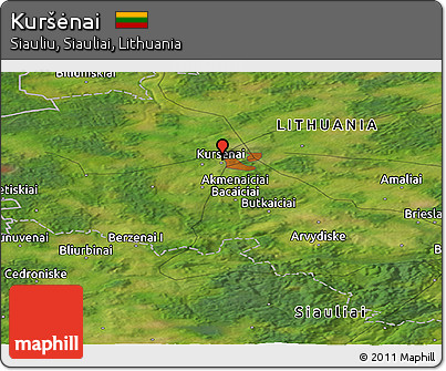 Satellite Panoramic Map of Kuršėnai