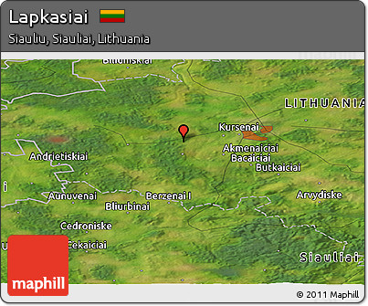 Satellite Panoramic Map of Lapkasiai