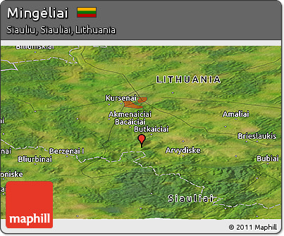 Satellite Panoramic Map of Mingėliai