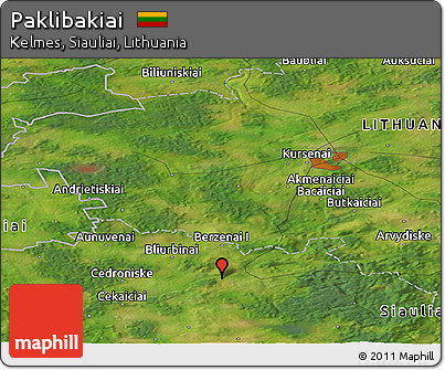 Satellite Panoramic Map of Paklibakiai