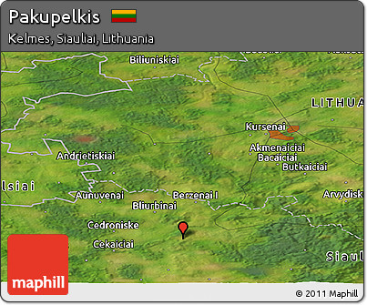 Satellite Panoramic Map of Pakupelkis