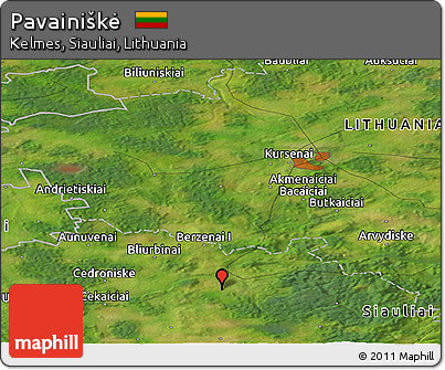 Satellite Panoramic Map of Pavainiškė