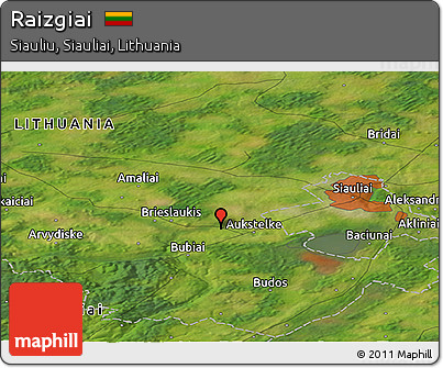 Satellite Panoramic Map of Raizgiai