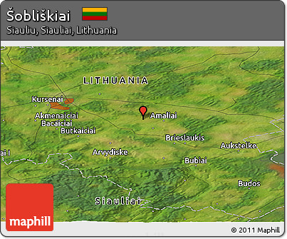 Satellite Panoramic Map of Šobliškiai