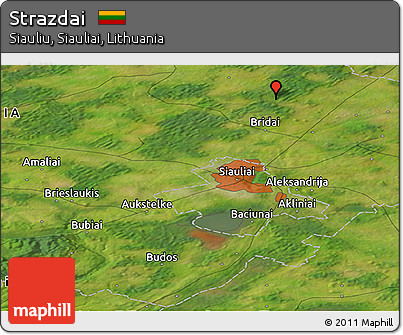 Satellite Panoramic Map of Strazdai
