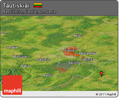 Satellite Panoramic Map of Tautiškiai