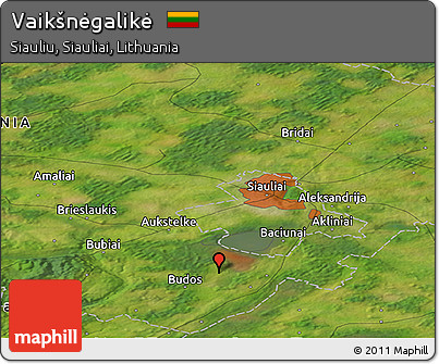 Satellite Panoramic Map of Vaikšnėgalikė
