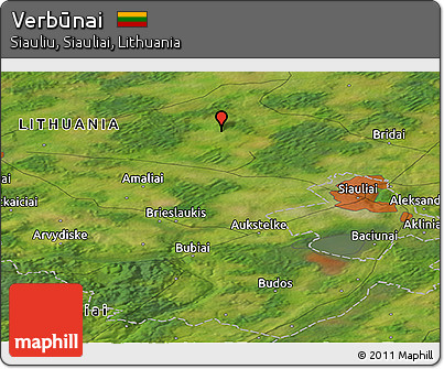 Satellite Panoramic Map of Verbūnai