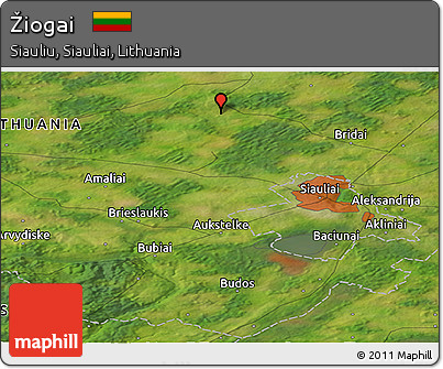 Satellite Panoramic Map of Žiogai