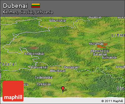 Satellite Panoramic Map of Dubenai