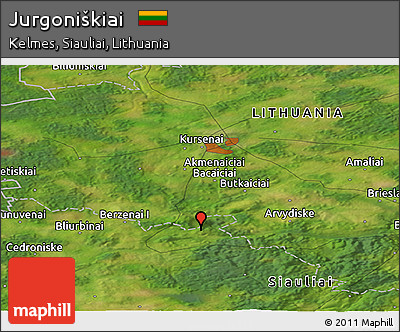 Satellite Panoramic Map of Jurgoniškiai