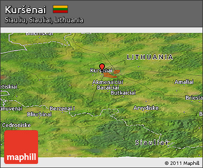 Satellite Panoramic Map of Kuršėnai