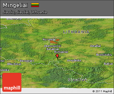 Satellite Panoramic Map of Mingėliai